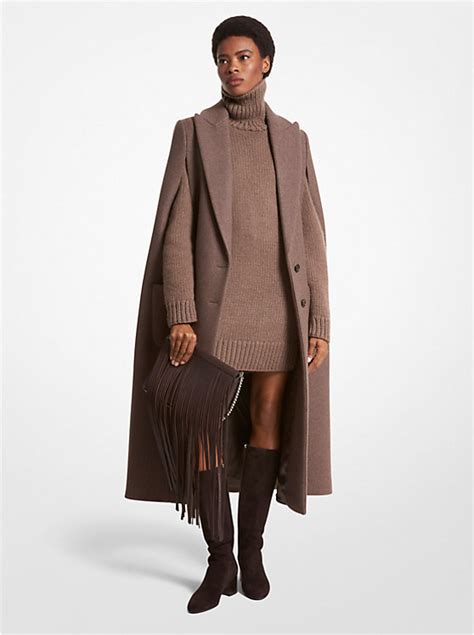 Wool Melton Cape Coat 